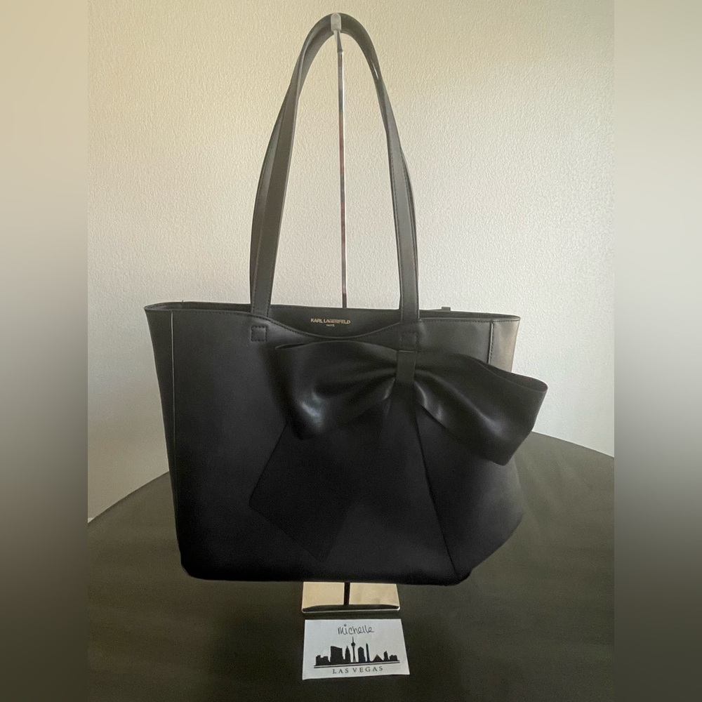 SOLD - Karl Lagerfeld Bow Bag - Black